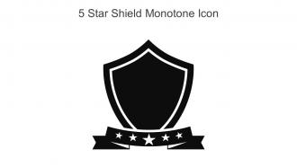 5 Star Shield Monotone Icon In Powerpoint Pptx Png And Editable Eps Format