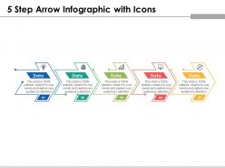 5 step arrow infographic with icons
