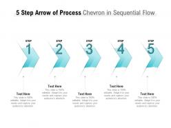 5 step arrow of process chevron in sequential flow