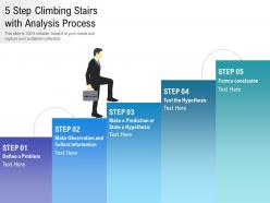 5 step climbing stairs with analysis process