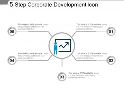 5 step corporate development icon powerpoint layout