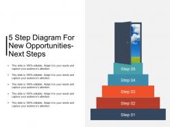 5 step diagram for new opportunities next steps ppt background