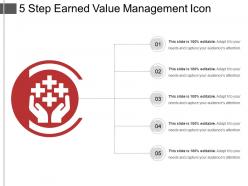 5 step earned value management icon
