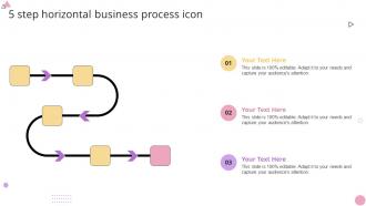 5 Step Horizontal Business Process Icon