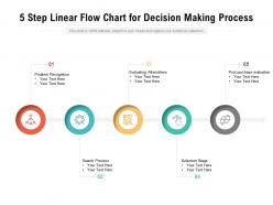 5 step linear flow chart for decision making process