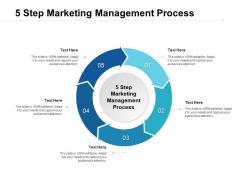 5 step marketing management process ppt powerpoint presentation slides cpb