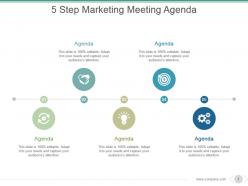 5 step marketing meeting agenda sample of ppt presentation