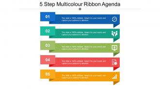 5 step multicolour ribbon agenda