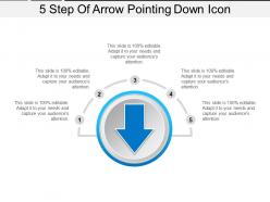 5 Step Of Arrow Pointing Down Icon