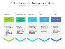 5 step partnership management model
