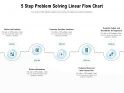 5 step problem solving linear flow chart