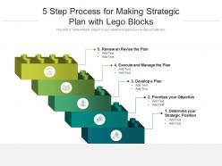 5 Step Process For Making Strategic Plan With Lego Blocks