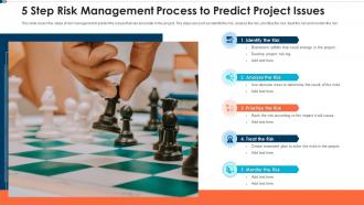 5 step risk management process to predict project issues