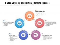 5 step strategic and tactical planning process