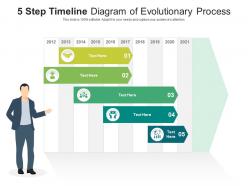 5 step timeline diagram of evolutionary process infographic template