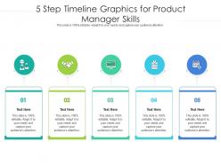 5 step timeline graphics for product manager skills infographic template