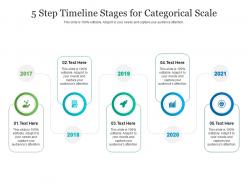 5 step timeline stages for categorical scale infographic template