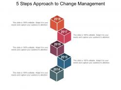 5 steps approach to change management ppt slide themes