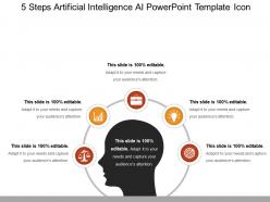 5 steps artificial intelligence ai powerpoint template icon powerpoint layout