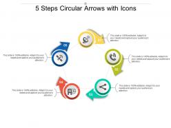 5 Steps Circular Arrows With Icons