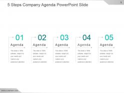 5 steps company agenda powerpoint slide