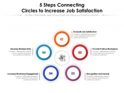 5 steps connecting circles to increase job satisfaction