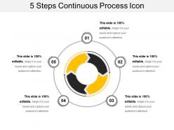 5 Steps Continuous Process Icon