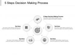 5 steps decision making process ppt powerpoint presentation inspiration brochure cpb