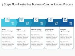 5 steps flow illustrating business communication process