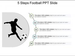 5 steps football ppt slide