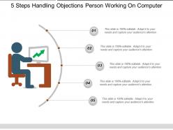 5 steps handling objections person working on computer