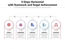 5 Steps Horizontal With Teamwork And Target Achievement