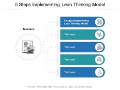 5 steps implementing lean thinking model ppt powerpoint presentation summary cpb
