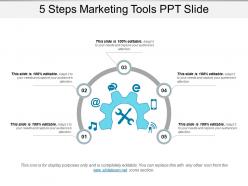 5 steps marketing tools ppt slide