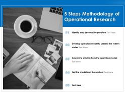5 steps methodology of operational research
