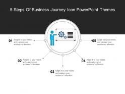 5 steps of business journey icon powerpoint themes