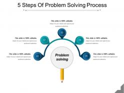 5 Steps Of Problem Solving Process Powerpoint Layout
