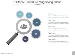 5 steps procedure magnifying glass powerpoint ideas