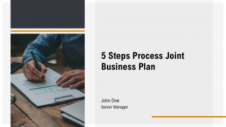 5 Steps Process Joint Business Plan PPT Presentation AT