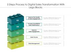 5 steps process to digital sales transformation with lego blocks