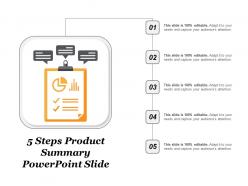5 Steps Product Summary Powerpoint Slide