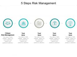 5 steps risk management ppt powerpoint presentation file styles cpb