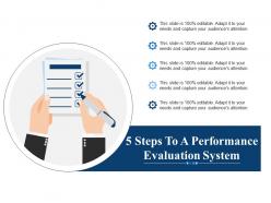5 steps to a performance evaluation system ppt professional example introduction