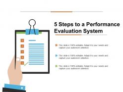 5 steps to a performance evaluation system ppt visual aids infographic template