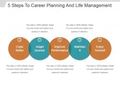 5 steps to career planning and life management powerpoint slide