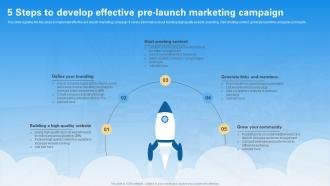 5 Steps To Develop Effective Pre Launch Marketing Campaign