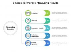 5 steps to improve measuring results