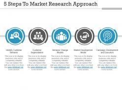 5 Steps To Market Research Approach Powerpoint Slide Background