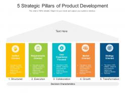 5 strategic pillars of product development