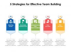 5 strategies for effective team building